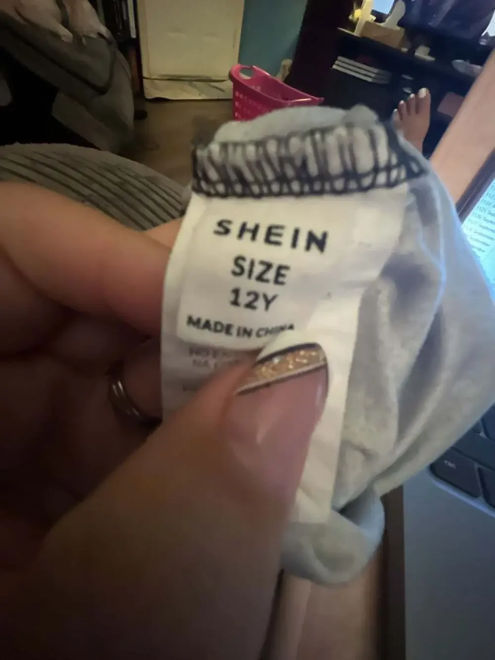 Shein Flame Pattern Swim Trunks Size 12Y Blue